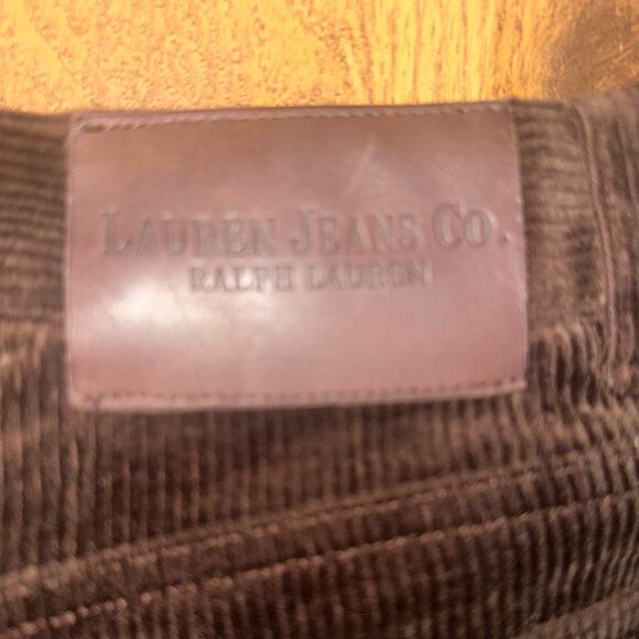 Ralph Lauren 8 Petite Dark Brown Classic Preppy Wide Wale Straight Corduroy Pant - Picture 3 of 6